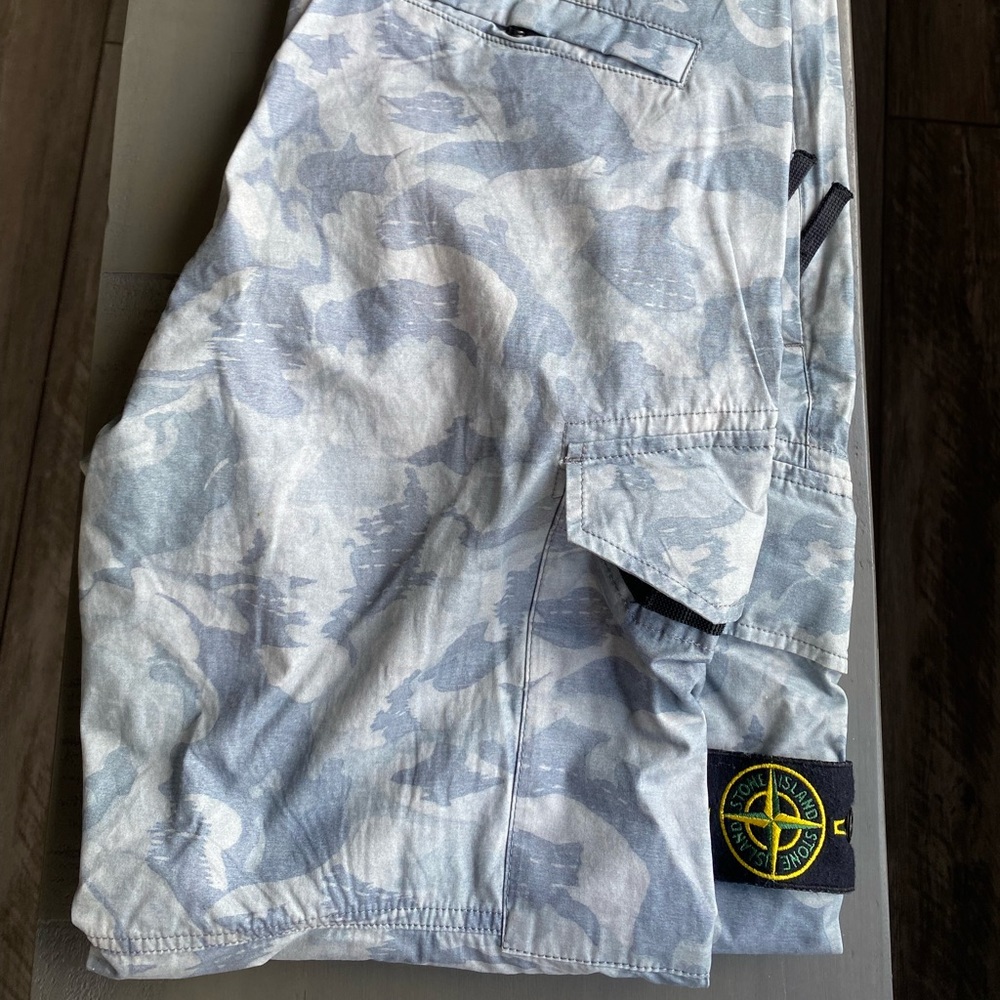Stone island camo cargo pants